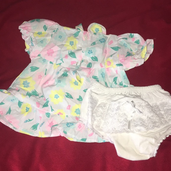 Vintage butterfly 2 piece dress - Picture 2 of 3